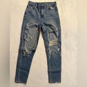 American Eagle Outfitters Ripped Blue Skinny Jeans